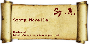 Szorg Morella névjegykártya